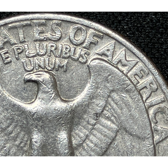 1966 Washington Quarter “Mafia-Strike" Eagle on Reverse & Rim Error on Obverse - Picture 13 of 16